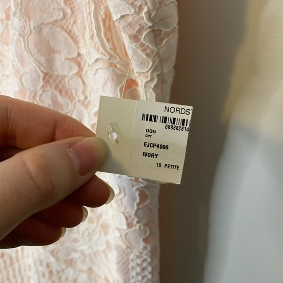 NWT Eliza J Ivory Lace Dress Size 10 Petite - Picture 3 of 8